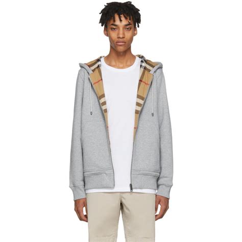 burberry grey core hoodie